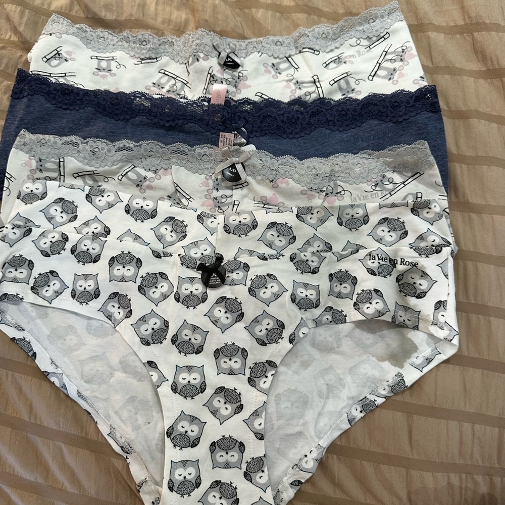 La Vie en Rose Print Panties Set Large